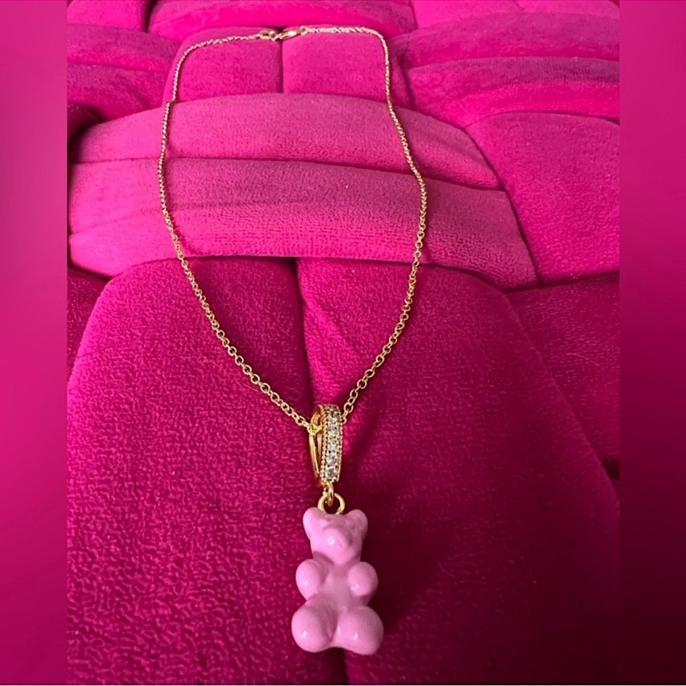 Crystal Haze Nostalgia Bear Pendant Necklace - Picture 4 of 7